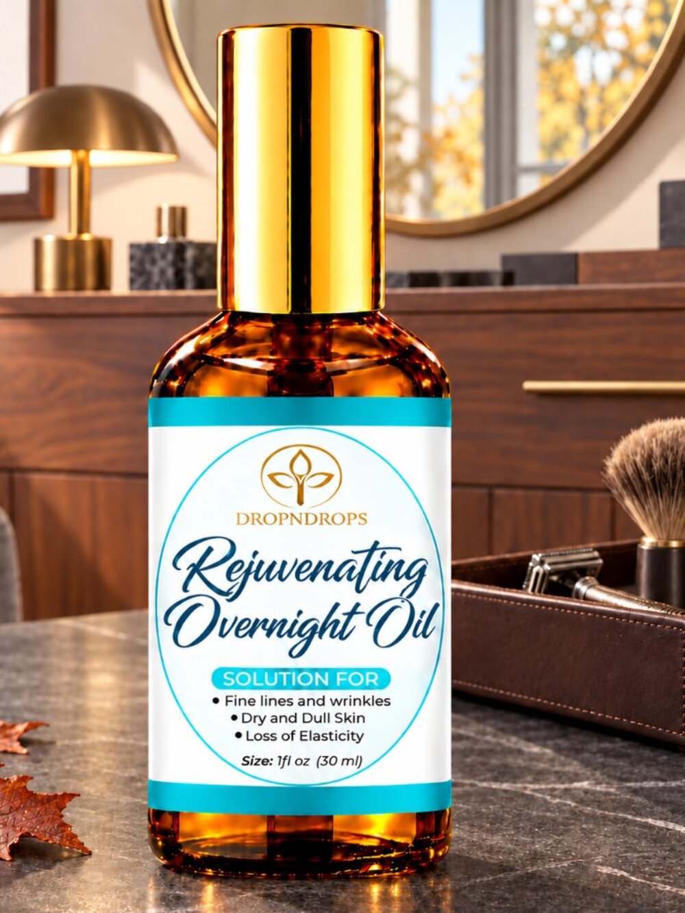 Handcrafted Men’s Rejuvenating Overnight Oils | 1 fl oz (30 ml)